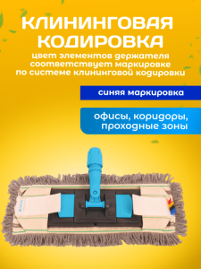 картинка Держатель ACG для мопа под карман 40 см., синий